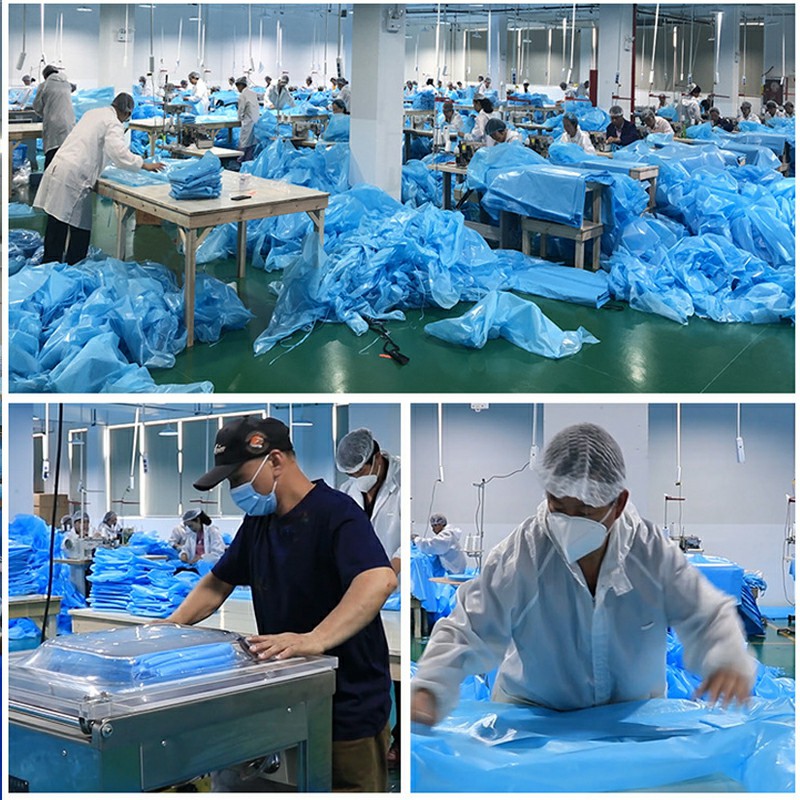 Fabrica de îmbrăcăminte din Yiwu Ruoxuan face costume de protecţie 750K în mai puţin de o lună.